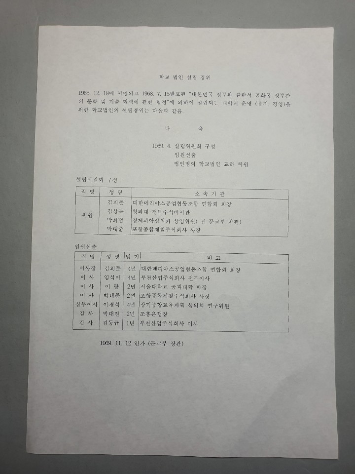 386-1 1969 학교설립경위 설명 자료